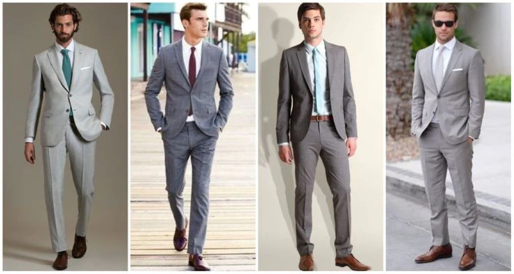 Is it OK to wear brown shoes with a grey suit