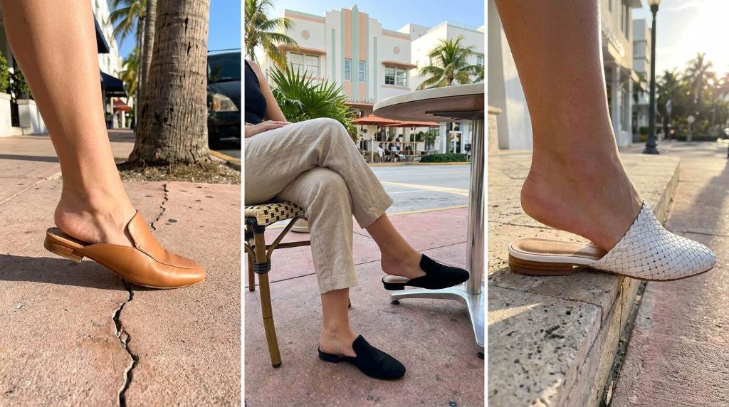 Designer mules for Miami heat and humidity